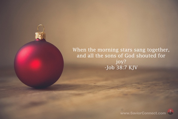 Job 38:7 while the morning stars sang together and all the sons of God  shouted for joy?