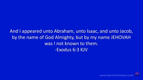 King james exodus 6 3 new arrivals