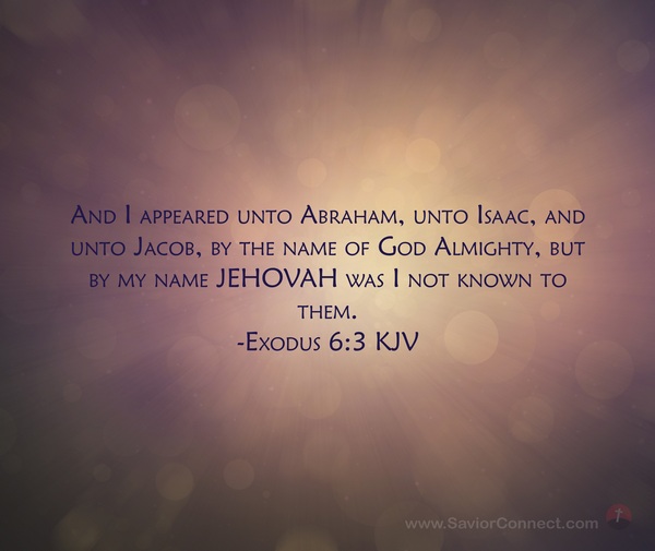 Exodus 6 3 KJV