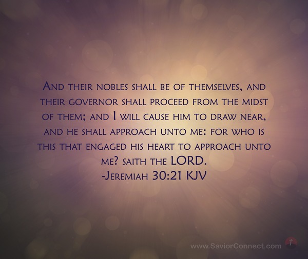 Jeremiah 30:21 KJV