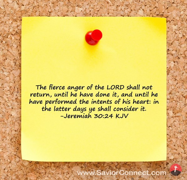 Jeremiah 30:24 KJV Jeremiah 30:24 KJV
