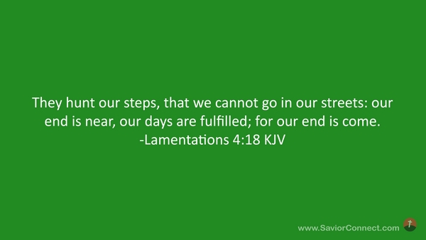 Lamentations 4:18 Kjv