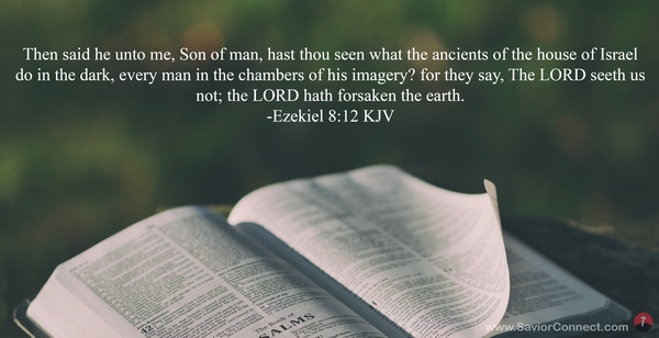 Ezekiel 8:12 KJV