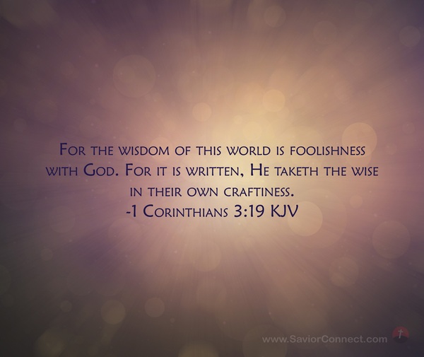 1 corinthians 3 19 kjv