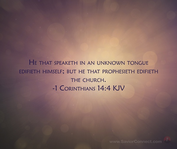 1 Corinthians 14 4 KJV