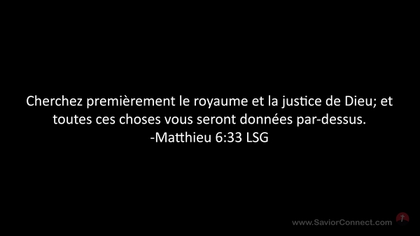 matthieu 6 vs 33