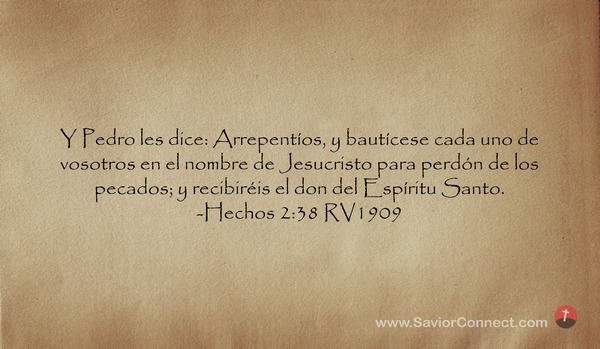 hechos capítulo 2 versículo 38