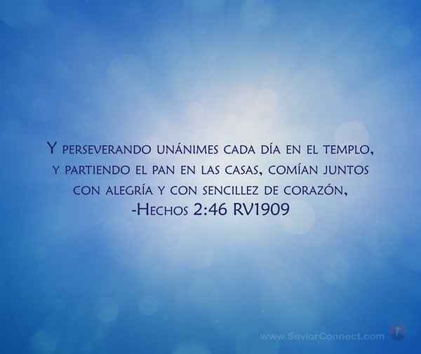 Hechos 2:46 RV1909