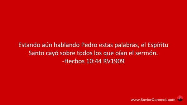 hechos 10 44 48 habla sobre