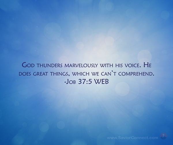 Job 37:5 WEB