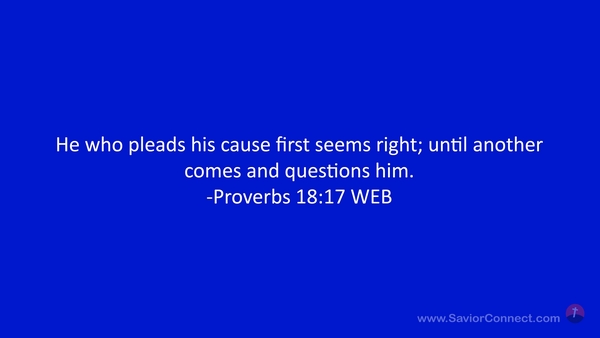 Proverbs 18:17 WEB